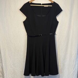 Calvin Klein Little Black Dress (Belted Fit & Flare)